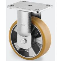 Tente - Roulette aluminium fixe 250 mm - Charge 2000 kg - Platine 110x135 mm - Roulement à billes
