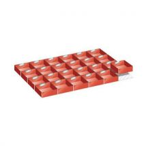 Set 24 Bacs Pour Tiroirs Hxl:100x918mm Rouge