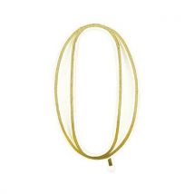 Chiffre 0 Blanc Et Or Pour Bougies Hauteur 40mm