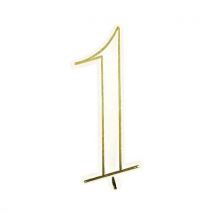 Chiffre 1 Blanc Et Or Pour Bougies Hauteur 40mm