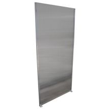 Panneau avant pour abri fumeur Clear - Polycarbonate Gris - 1m x 2m - Résistant et Durable