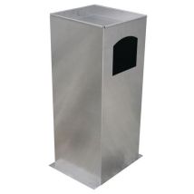 Cendrier Poubelle Acier Gris - Pour Abri Fumeur Clear - 3 Ans Garantie