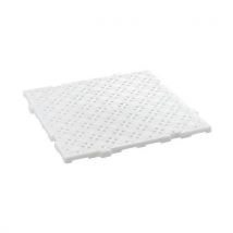 Gilac - Caillebotis 50x50cm Blanc Polyéthylène - Épaisseur 22mm - Résistant - Idéal Milieu Alimentaire