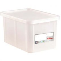 Bac Haccp 55 L Rectangulaire Avec Couvercle - Blanc