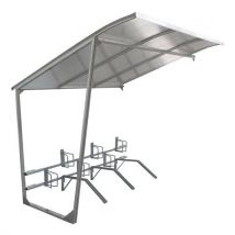 Abri-cycles Simple Face 6 Pl Travee Suivante Toit. Cintree