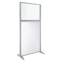 Cloison Kp+ Mélaminé/verre Grisprofil Argent 160x122