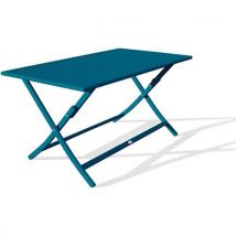 Table Jardin Pliante Marius 140x80cm Bleu Canard