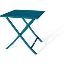 Guéridon Jardin Pliant Marius 70x70cm Bleu Canard