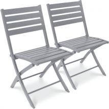 Chaise Jardin Pliante Marius Gris En Lot
