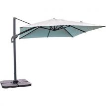 Parasol Déporté Sevilla 25x25m Gris Anthracite+toile Gris