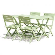 1 Table Jardin Marius 140x80cm Lagune + 4 Chaises Lagune