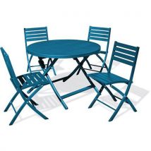 1 Table Jardin Marius Ø110cm Canard + 4 Chaises Canard