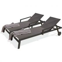 Bain De Soleil Multi-positions Ibiza Gris Anthracite En Lot