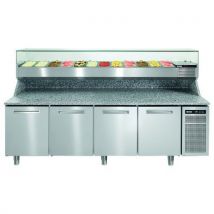 Meuble De Préparation Pizza Dessus Granit Et Dosseret4p- Pzspr+ 840i