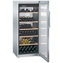 Cave À Vin Mono-tempér.inox Porte Vitrée201 Bouteilles-wkes 4552 Chr