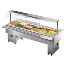Desserte Isola Inox Bain-marie 4 Gn 1/1- Isola 4 Bm Inox