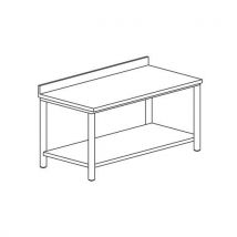 Table Adossée Avec Étagère Basse Gamme 600- Tde226/1