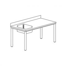 Table Du Chef Gamme 600 Bac À Gauche- Tc1bg086/1