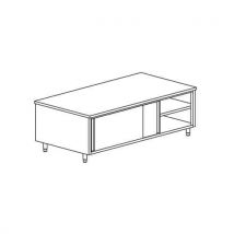 Meuble De Rangement Central Avec 2 P Coulissantes Gamme 600- Mr126/1