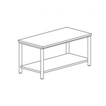 Table Centrale Avec Étagère Basse Gamme 700- Te207/1