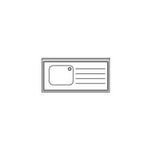 Plonge Sur Placard 1 Bac Avec Égouttoir À Droite Gamme 700- Pp1bg127/1
