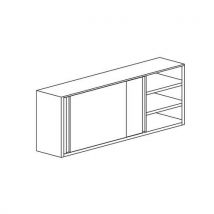 Armoire Suspendue Hauteur 800 Mm Avec 2 Étagères- Aspc1080/1