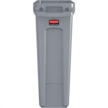 Rubbermaid - Poubelle tri sélectif 87L gris avec conduits d 'aération