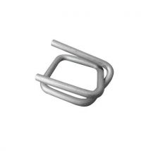 Clips en acier galvanisé pour feuillards - 26 mm - Lot de 500 - Idéal pour cerclage polyester