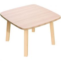 Meet By Paperflow - Table basse Woody Carrée Hêtre 60x60cm - Bois Massif - Design Scandinave