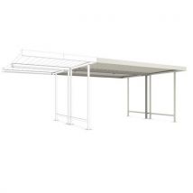 Abri Cycle L45 Module Extension 440x235m Gris Blanc