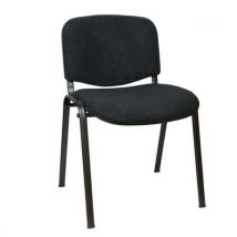 Chaise Conférence Iso Velours Noir Noir