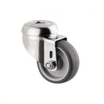 Roulette Pivotante Inox Charge 40 Kg Trou Central