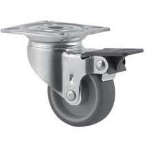 Roulette Pivotante À Frein - Charge 40kg À Platine
