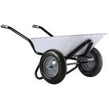 Haemmerlin - Brouette Galvanisée 100L 2 Roues Pneumatiques - Charge Max 150kg - Robuste et Durable