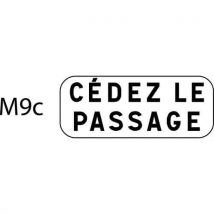 SVMS - Panonceau Cédez le Passage Rectangulaire 350x150mm Classe 1 Acier - Signalisation Durable et Recyclable