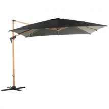 Parasol Déporté Roma 3 X 3 M Mât Oak Toile Grise