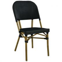 Chaises Paris 1 Textilène Noir/bamboo Look