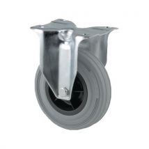 Roulette Fixe En Caoutchouc Force:70 Kg H Ht:108 Mm