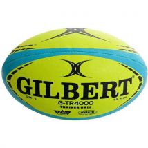 Gilbert - Ballon de Rugby Taille 4 GTR4000 Fluo - Polyester Gazon - 80% Emballage Recyclé