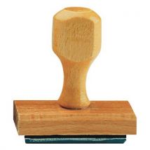 Tampon Personnalise Monture Bois 2 Lignes