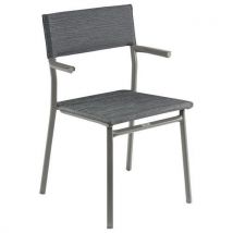 Fauteuils Oron Alu Titane Batyline Duo Obsidian