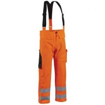 Blaklader - Pantalon de pluie à bretelles Orange - Taille XL - Polyester 240g/m² - Travail et Protection