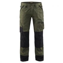Pantalon De Travail Paysagiste Vert Armée/noir Taille 46l - Homme