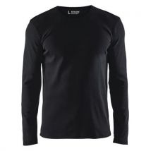 T-shirt Manches Longues Col Rond Noir Taille Xl - Homme