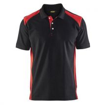 Polo Piqué Noir/rouge Taille Xxxl - Homme