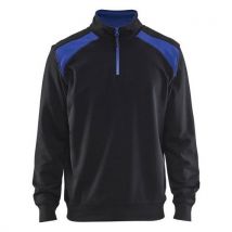 Sweat Camionneur Noir/bleu Roi Taille S