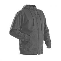 Sweat Zippé À Capuche Gris Taille Xxxl