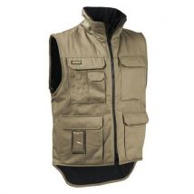 Gilet Sans Manches Hiver Beige Taille Xl - Homme