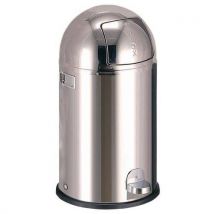 Poubelle Kick 40l Inox Inox