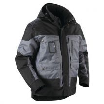 Veste À Capuche Hiver Gris/noir Taille L - Homme